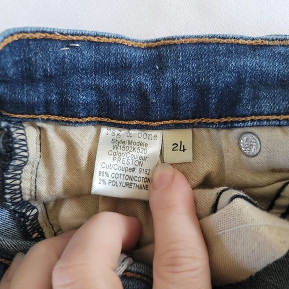 Rag & Bone Women Skinny Jeans Medium Wash Size 24 Preston W1502K520 (28" inseam) - Picture 8 of 14